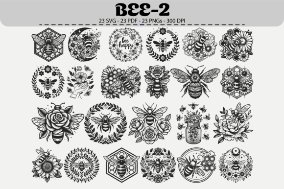 Download Bee Mandala Bundle – 23 Designs - Design Collection