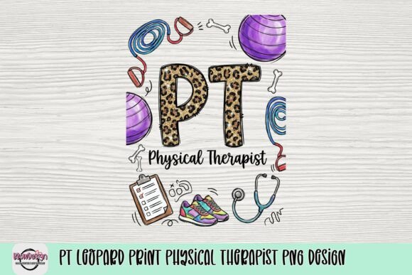 Download PT Leopard Print Physical Therapist PNG Design - Design Collection