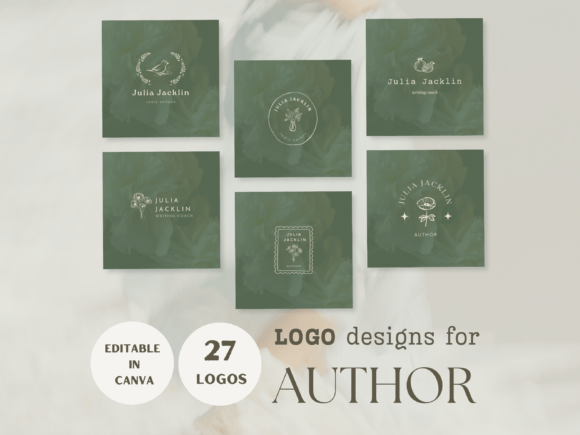 Download Logo Design Canva Template for Authors - Design Collection