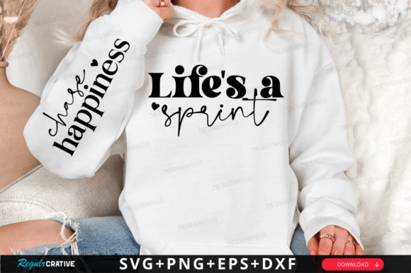 Download Life's a Sprint Sleeve Svg Design - Design Collection