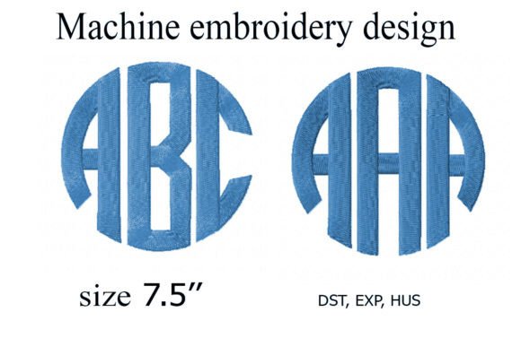 Download Circle Monogram Embroidery Design - Design Collection