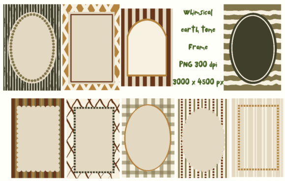 Download Whimsical Earth Tone Frame Clipart - Earth Collection