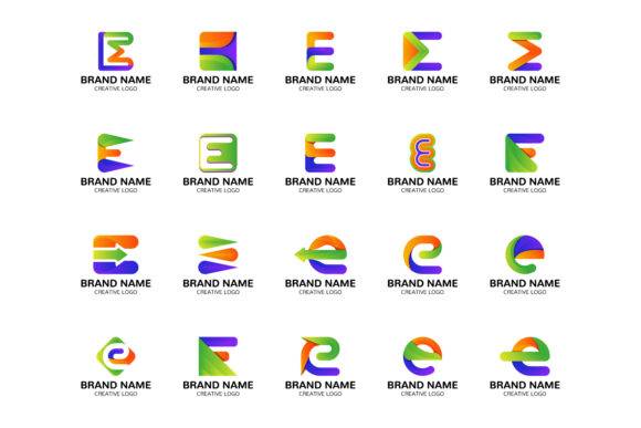 Download E Letter Logo Design Set - Design Collection