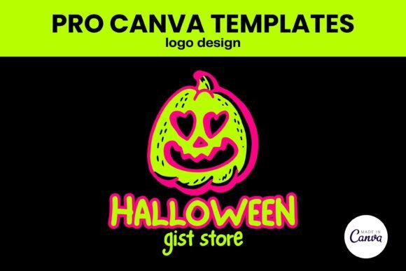 Download Halloween Logo Design PRO Canva Template - Design Collection