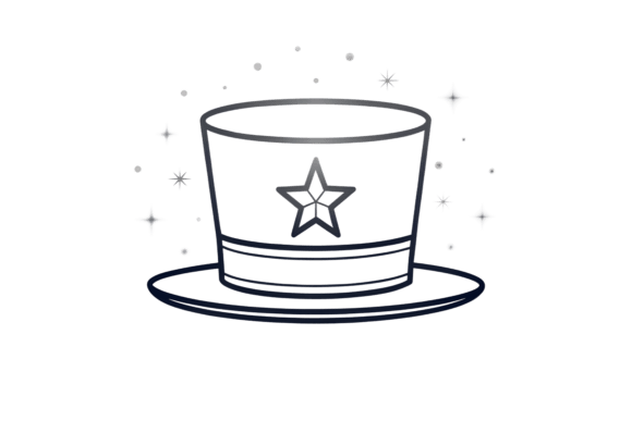 Download Magical Star Top Hat Art Design - Design Collection