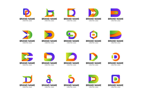 Download Iconic D Letter Logo Design Set - Design Collection