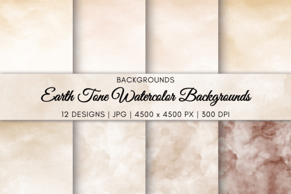 Download Earth Tone Watercolor Backgrounds - Earth Collection
