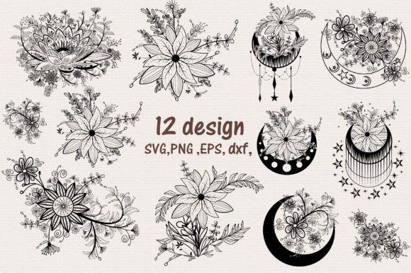 Download Geometrical Design Birth Month Flowers - Design Collection
