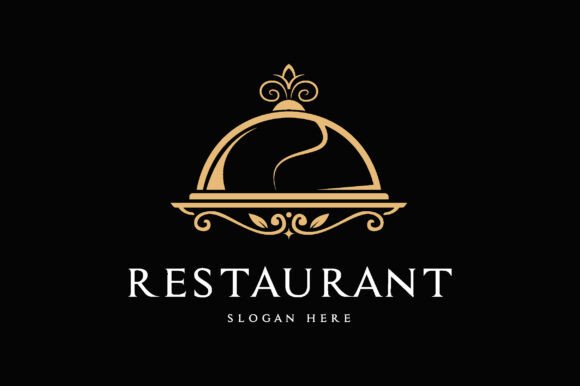Download Restaurant Logo with Ornate Design - Design Collection