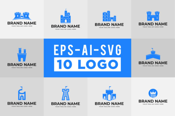 Download Castle Logo Design Set - Design Collection