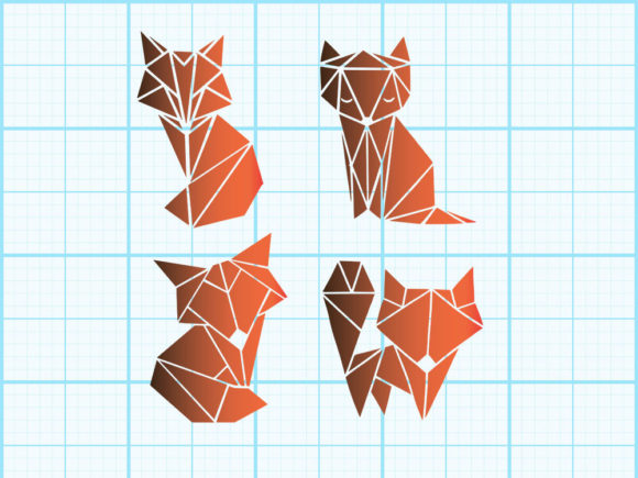 Download Fox Cute Geometrical Design - Design Collection