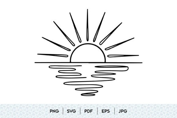 Download Minimalist Sunrise One Line SVG - Minimalist Collection